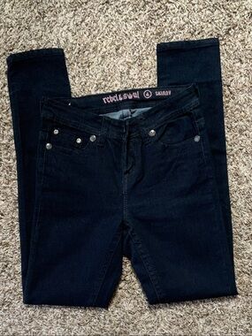 Rebel & Soul Women's Navy Skinny Jeans